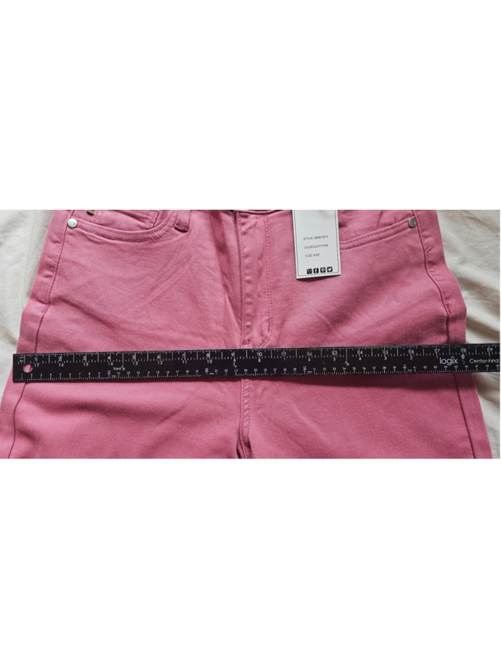 Women's Judy Blue High Rise Jeans Size 9 Pink Crochet Detail - Picture 4 of 7